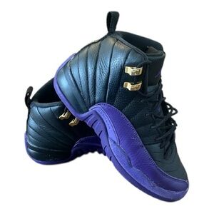 Jordan 12 Retro Mid Field Purple Black Basketball Sneakers, Authentic, Size 5Y